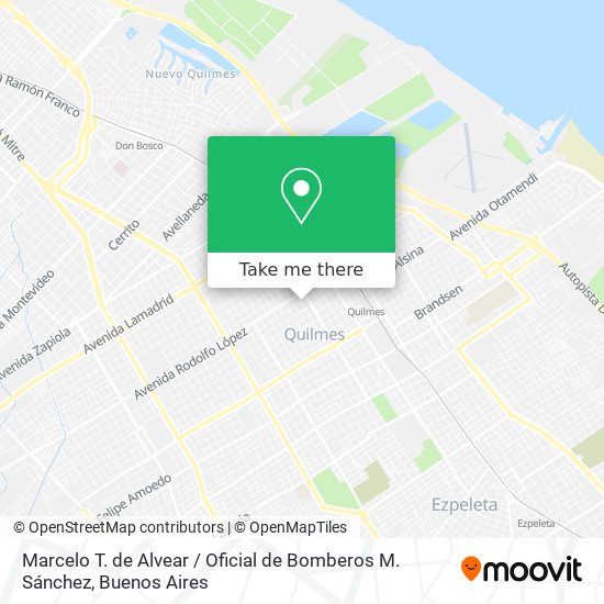 Marcelo T. de Alvear / Oficial de Bomberos M. Sánchez map