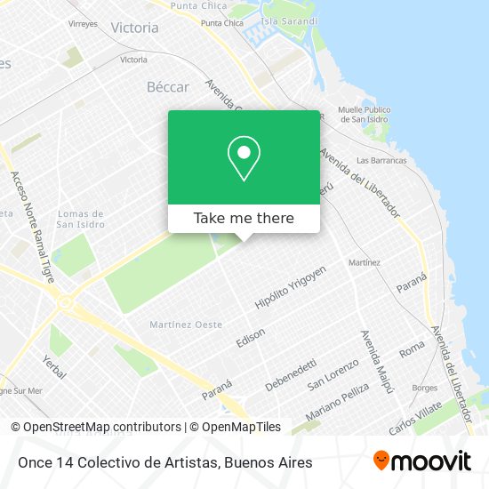 Mapa de Once 14 Colectivo de Artistas