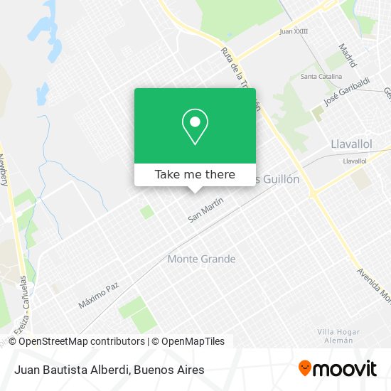 Juan Bautista Alberdi map