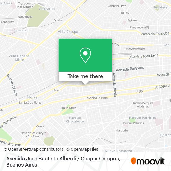 Mapa de Avenida Juan Bautista Alberdi / Gaspar Campos