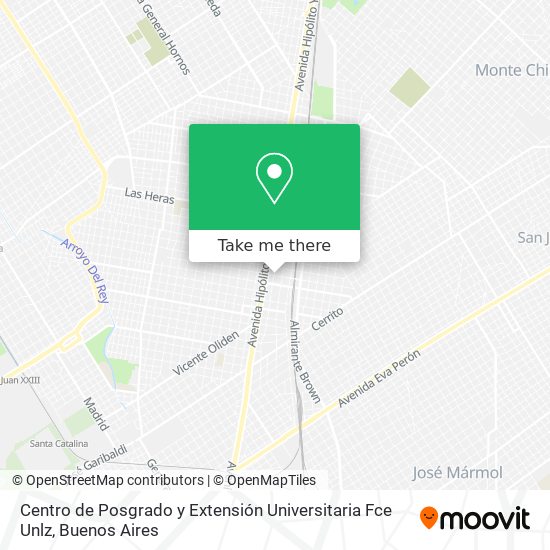 Centro de Posgrado y Extensión Universitaria Fce Unlz map