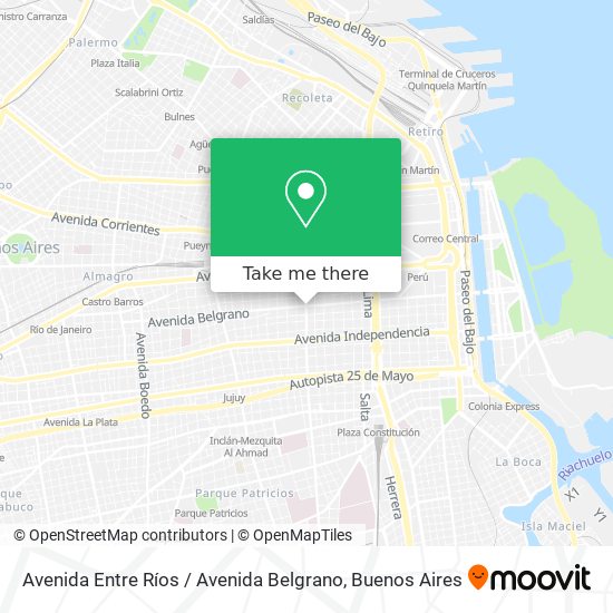 Avenida Entre Ríos / Avenida Belgrano map