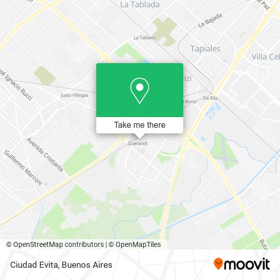 Ciudad Evita map