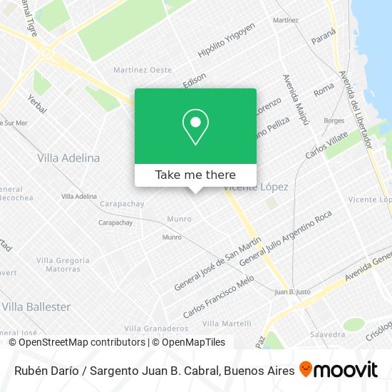 Mapa de Rubén Darío / Sargento Juan B. Cabral