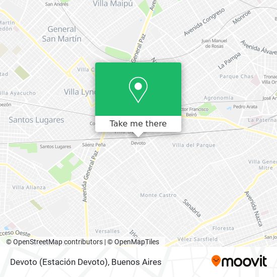 Mapa de Devoto (Estación Devoto)