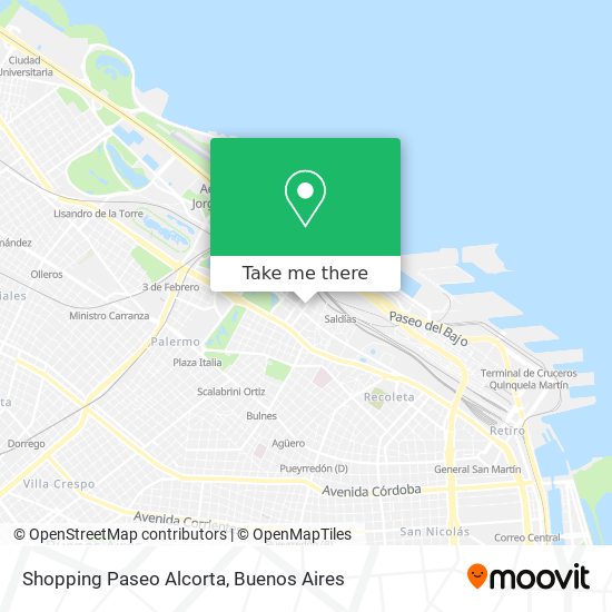 Shopping Paseo Alcorta map