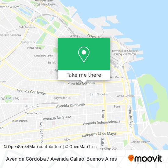 Avenida Córdoba / Avenida Callao map