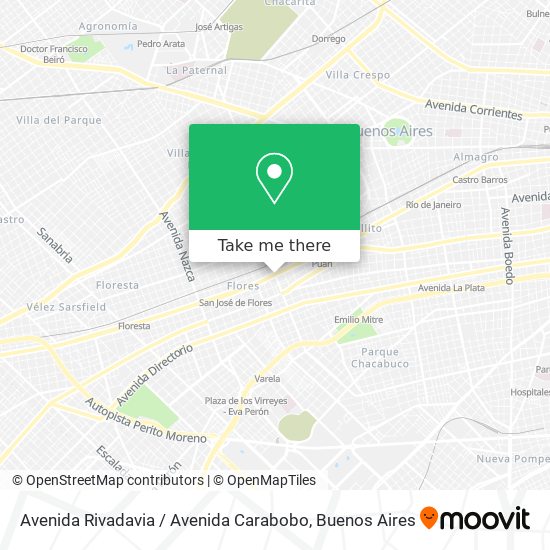 Avenida Rivadavia / Avenida Carabobo map