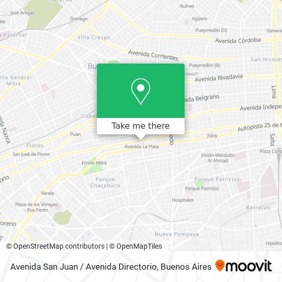 Avenida San Juan / Avenida Directorio map