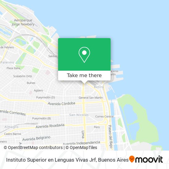 Instituto Superior en Lenguas Vivas Jrf map