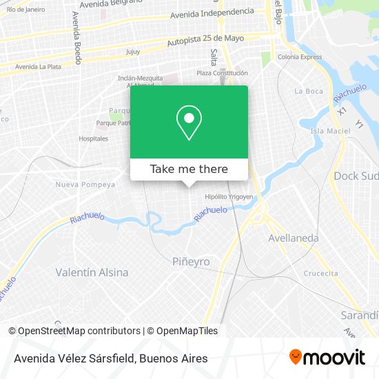 Avenida Vélez Sársfield map