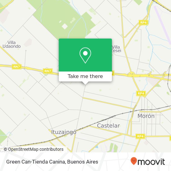 Green Can-Tienda Canina map