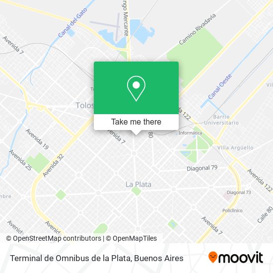 Terminal de Omnibus de la Plata map
