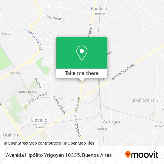 Mapa de Avenida Hipólito Yrigoyen 10335