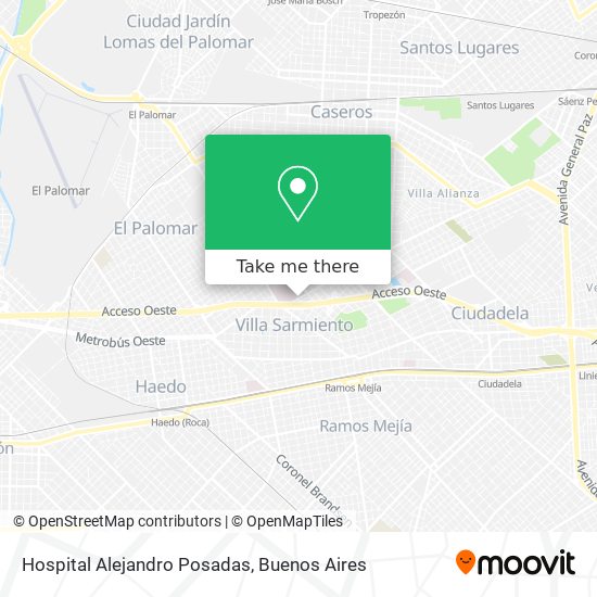 Mapa de Hospital Alejandro Posadas