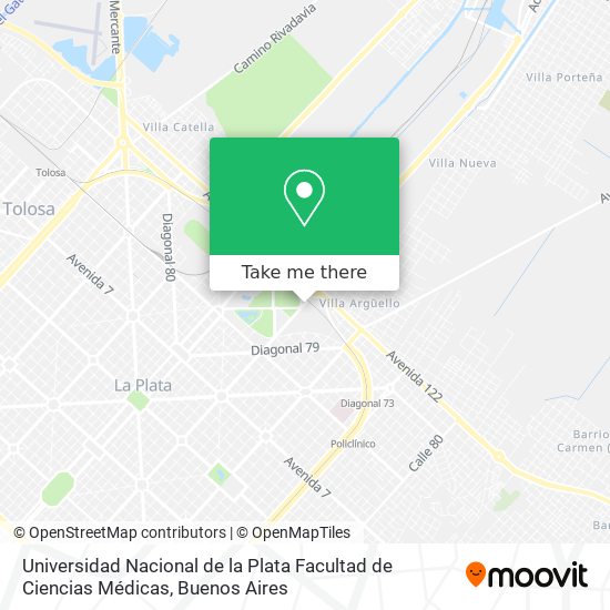 Universidad Nacional de la Plata Facultad de Ciencias Médicas map