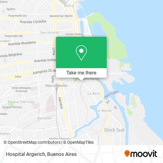 Mapa de Hospital Argerich