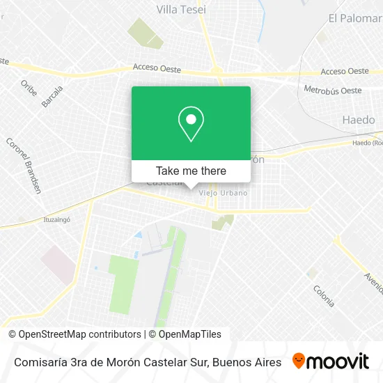 Mapa de Comisaría 3ra de Morón Castelar Sur