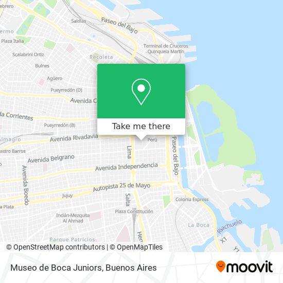 Museo de Boca Juniors map