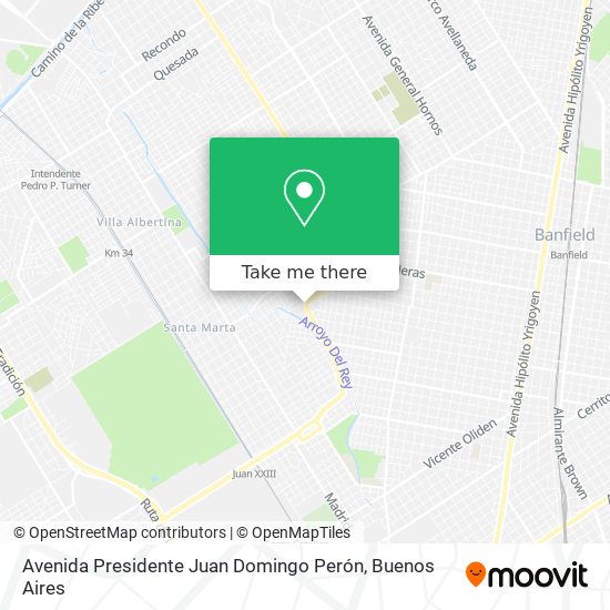 Mapa de Avenida Presidente Juan Domingo Perón