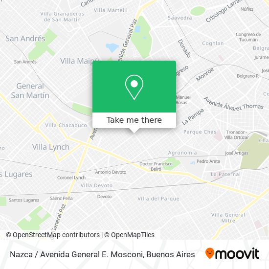 Nazca / Avenida General E. Mosconi map