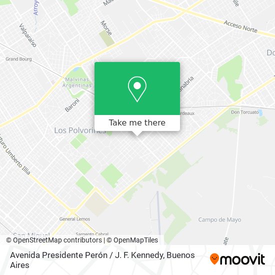 Mapa de Avenida Presidente Perón / J. F. Kennedy
