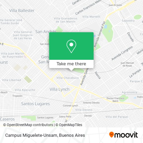 Campus Miguelete-Unsam map