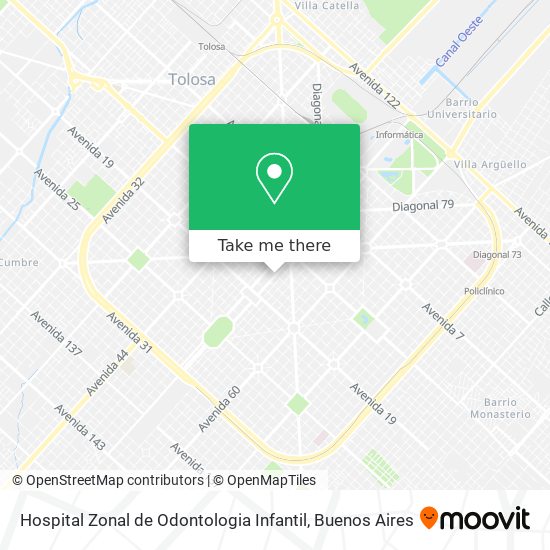 Hospital Zonal de Odontologia Infantil map