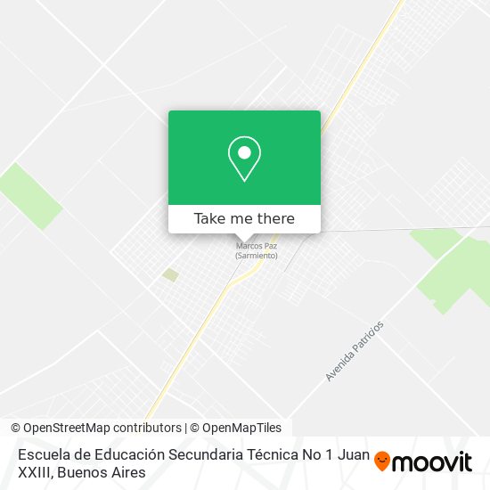 Escuela de Educación Secundaria Técnica No 1 Juan XXIII map
