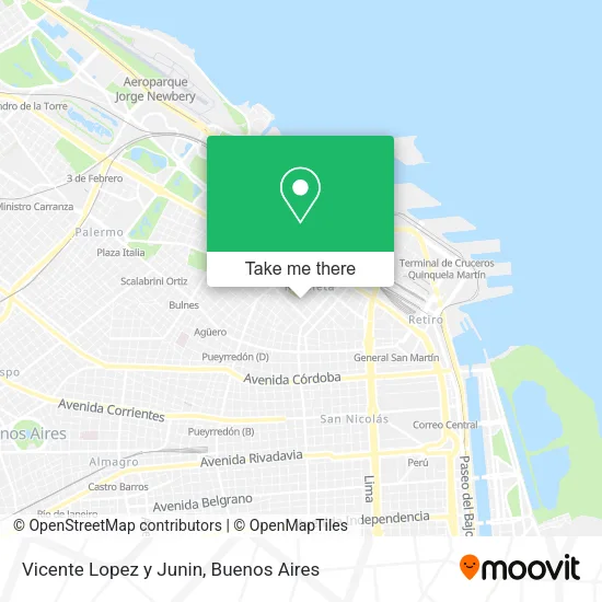 Vicente Lopez y Junin map