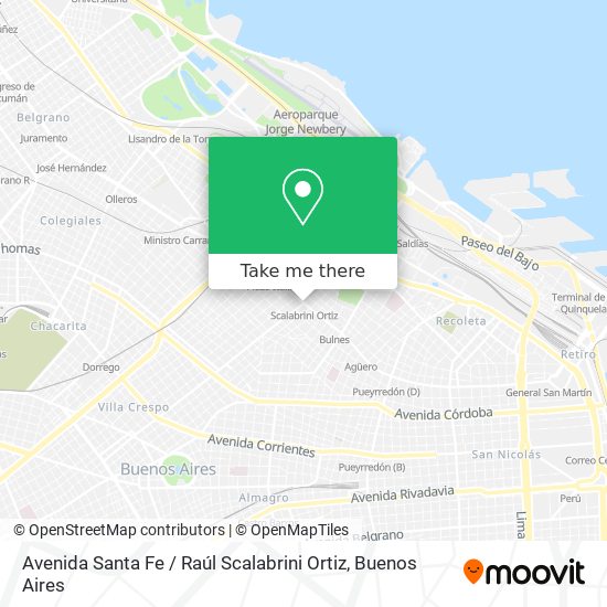 Avenida Santa Fe / Raúl Scalabrini Ortiz map