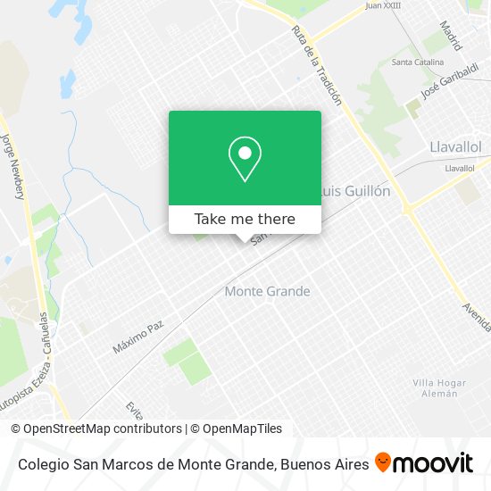Colegio San Marcos de Monte Grande map