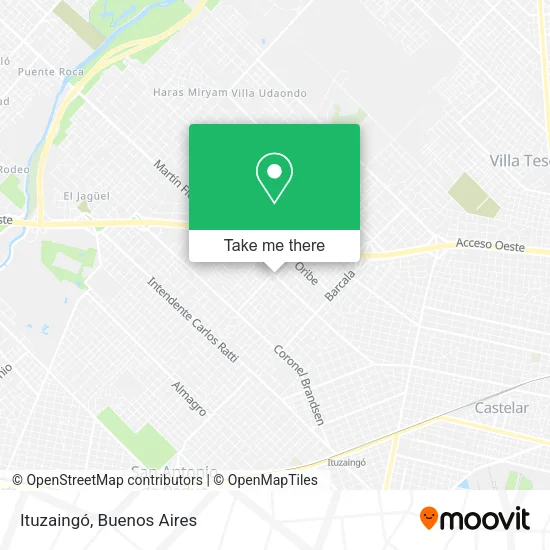 Ituzaingó map