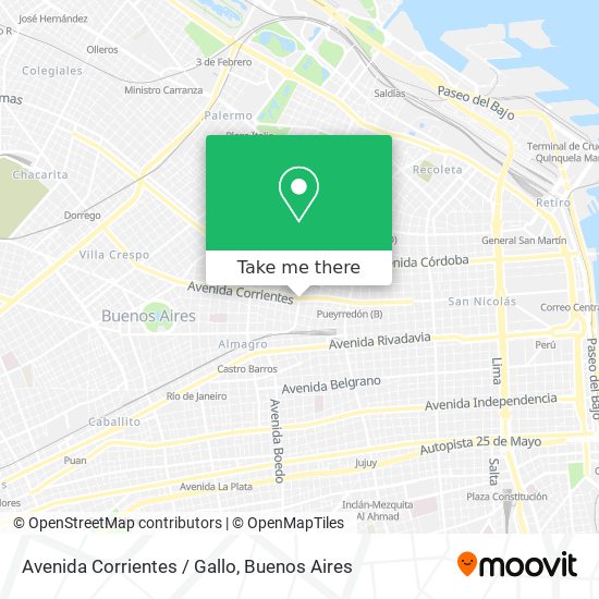 Avenida Corrientes / Gallo map