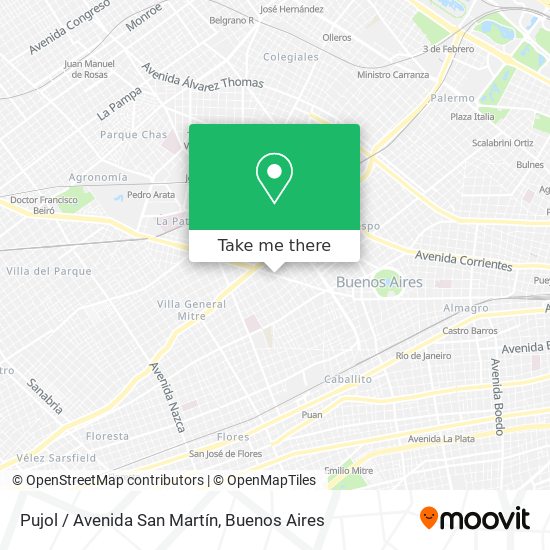 Mapa de Pujol / Avenida San Martín