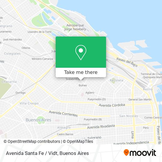 Avenida Santa Fe / Vidt map