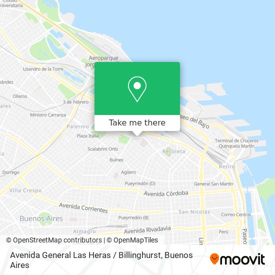 Mapa de Avenida General Las Heras / Billinghurst