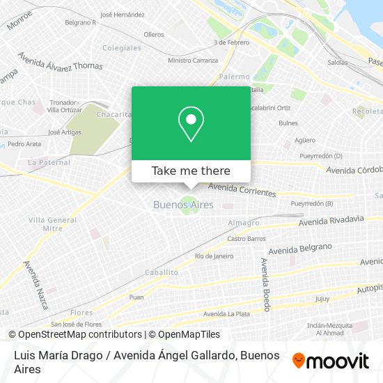 Mapa de Luis María Drago / Avenida Ángel Gallardo