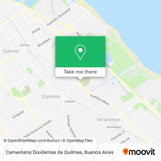 Mapa de Cementerio Disidentes de Quilmes