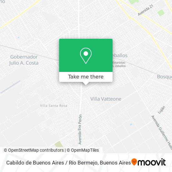 Mapa de Cabildo de Buenos Aires / Río Bermejo