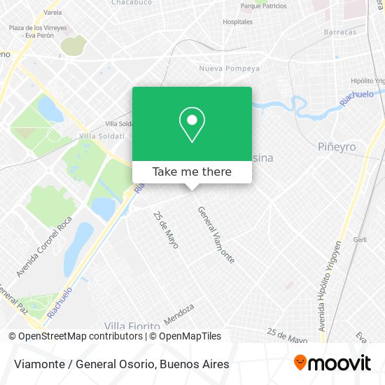 Viamonte / General Osorio map