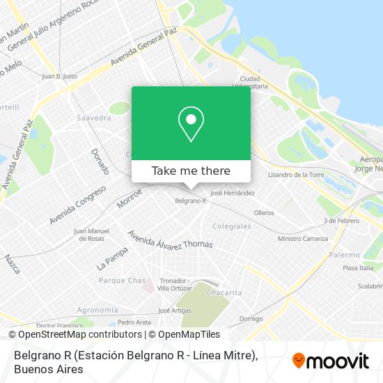 Belgrano R (Estación Belgrano R - Línea Mitre) map