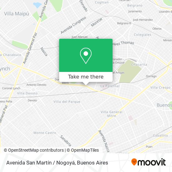 Mapa de Avenida San Martín / Nogoyá