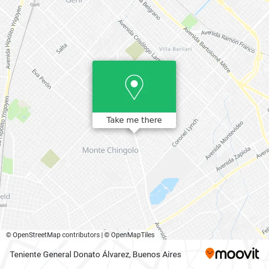 Mapa de Teniente General Donato Álvarez