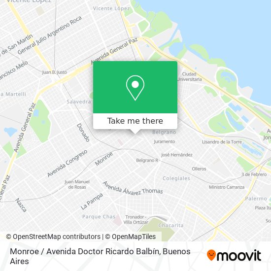 Mapa de Monroe / Avenida Doctor Ricardo Balbín