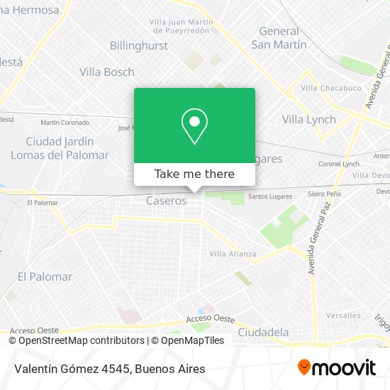Valentín Gómez 4545 map