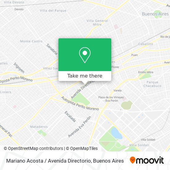 Mariano Acosta / Avenida Directorio map