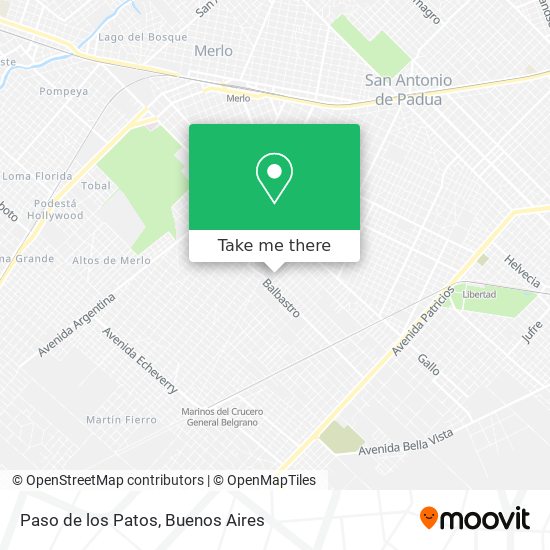 Paso de los Patos map