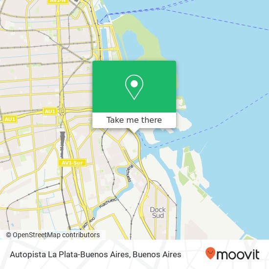 Autopista La Plata-Buenos Aires map