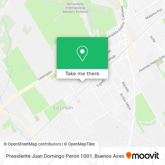 Presidente Juan Domingo Perón 1001 map